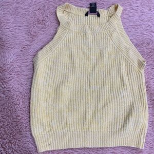 Yellow Knitted crop top